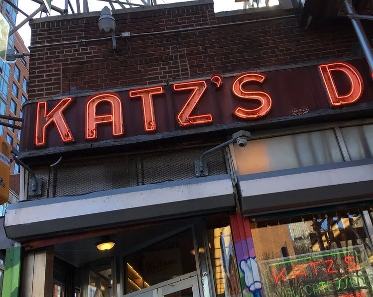 Katz and their classic Pastrami sandwich